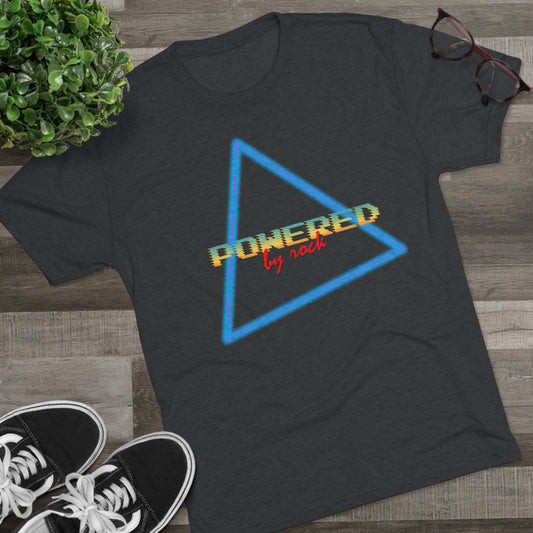 Powered By Rock Men's Tee - Rocking the Arcade Design