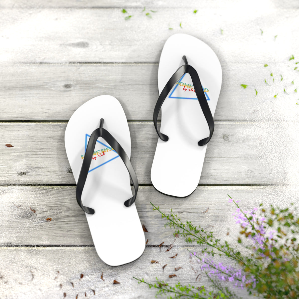 Powered By Rock Flip Flops - Rocking the Arcade Design