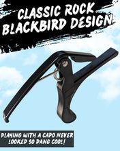 Load image into Gallery viewer, Blackbird Guitar Capo - Fits on All Guitars, Basses, and Most Other Stringed Instruments
