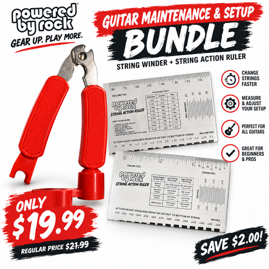 Guitar Maintenance & Setup Kit - String Winder + String Action Ruler