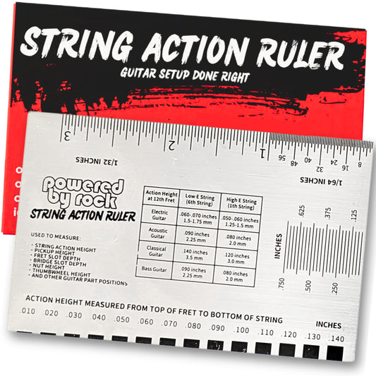 String Action Gauge for Guitars - Precision Setup Tool for Accurate Neck Relief