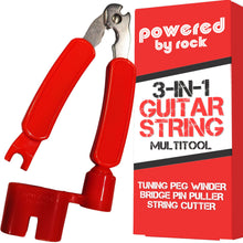 Load image into Gallery viewer, Guitar String Winder, String Cutter &amp; Bridge Pin Puller Guitar Multi-tool for Changing Strings
